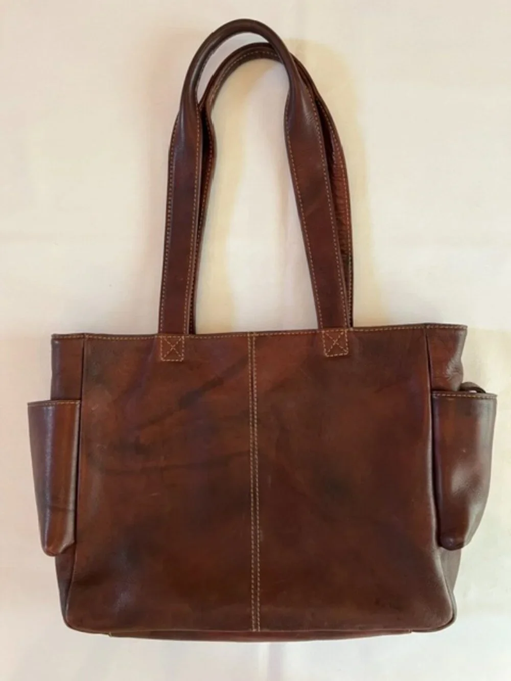 FRYE | Rich Dark Brown Leather Shoulder Bag Tote-EUC - Picture 5 of 16